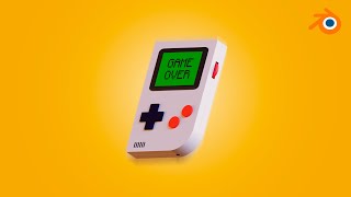 Красивая анимация Game Boy в Blender.