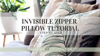 How to sew a cushion with invisible zipper