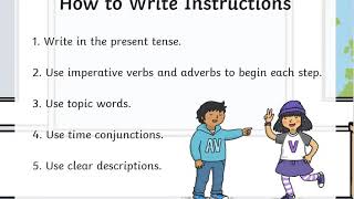 Writing Instructions- Year 1