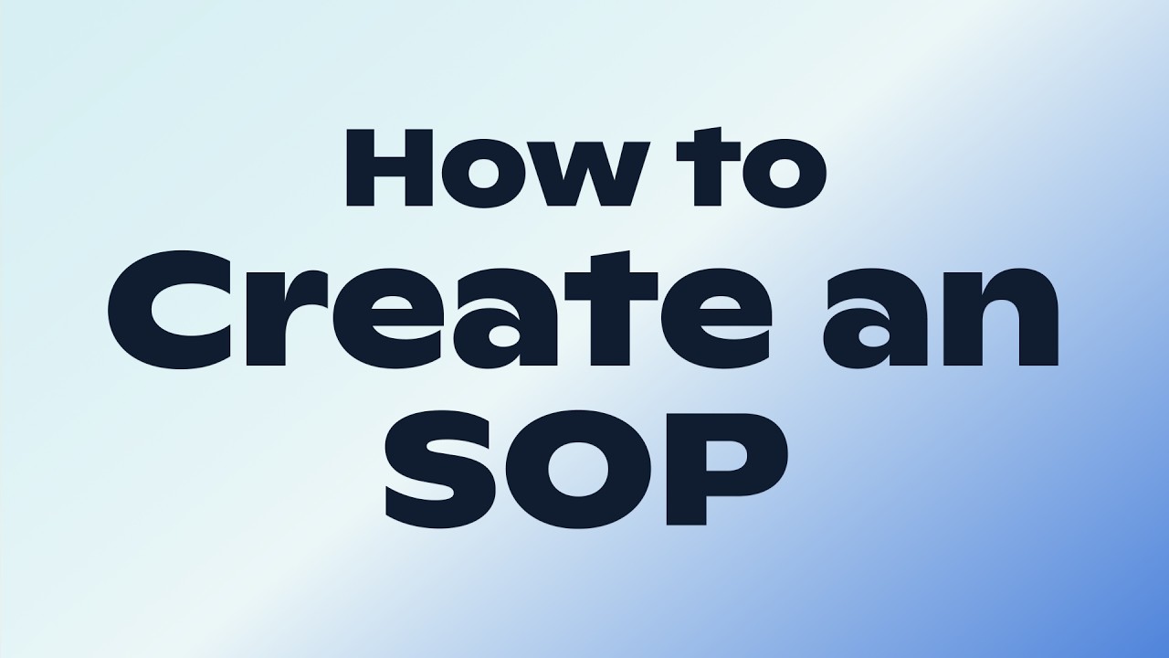 How to Create a Standard Operating Procedure (SOP) | Microsoft 365