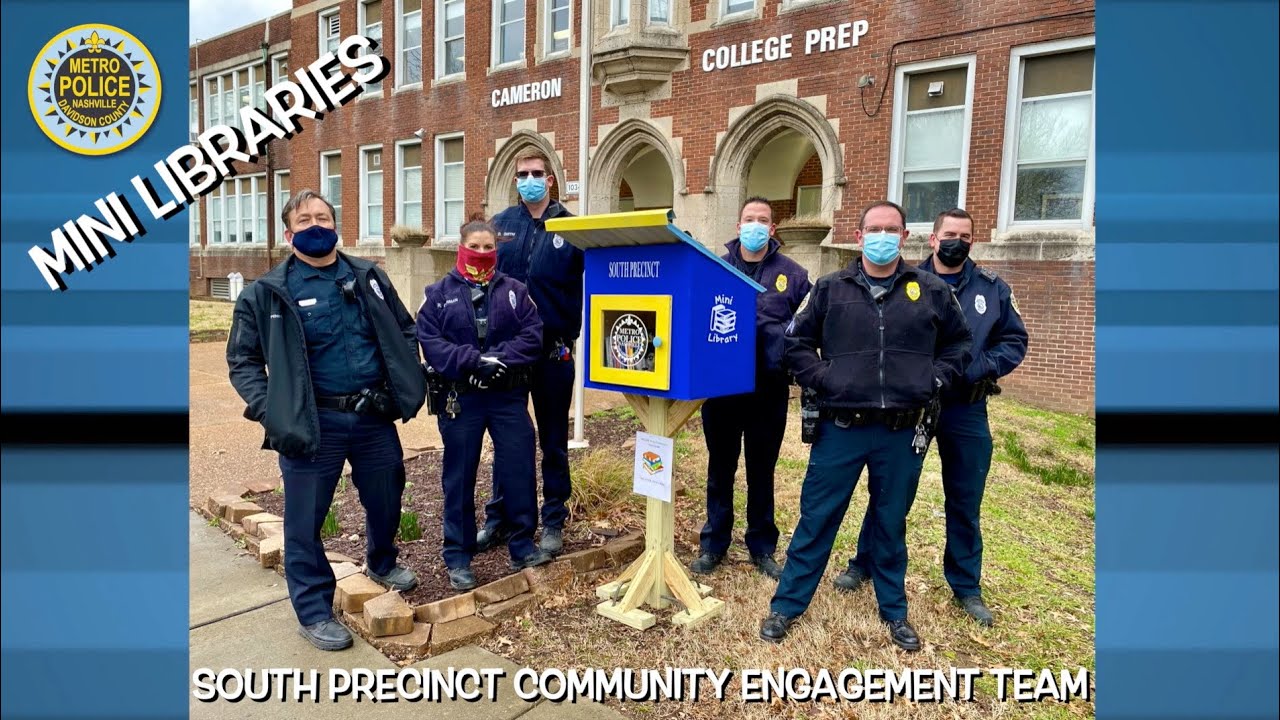 South Precinct officers build mini libraries for the communities they serve.