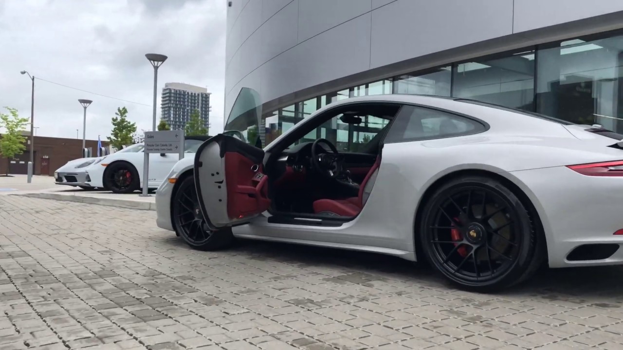 New 2019 Porsche 911 Carrera 4 Gts In Chalk With Black Bordeaux Red