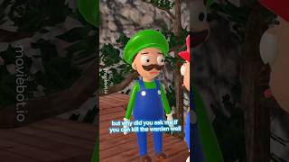 Can Mario Defeat the WARDEN? #minecraft #shorts