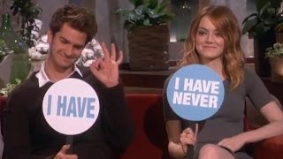 Emma Stone \& Andrew Garfield's One Night Stand?! Funny Ellen Interview!