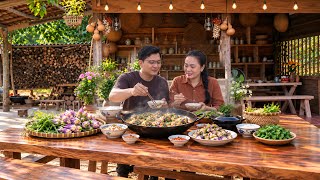 Jack Builds A Large Dining Table For Tu Tien Market Day Traditional Luc Lac Flower Cooking