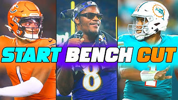 NFL QB Showdown: Justin Fields vs Lamar Jackson vs Tua Tagovailoa (START BENCH CUT)