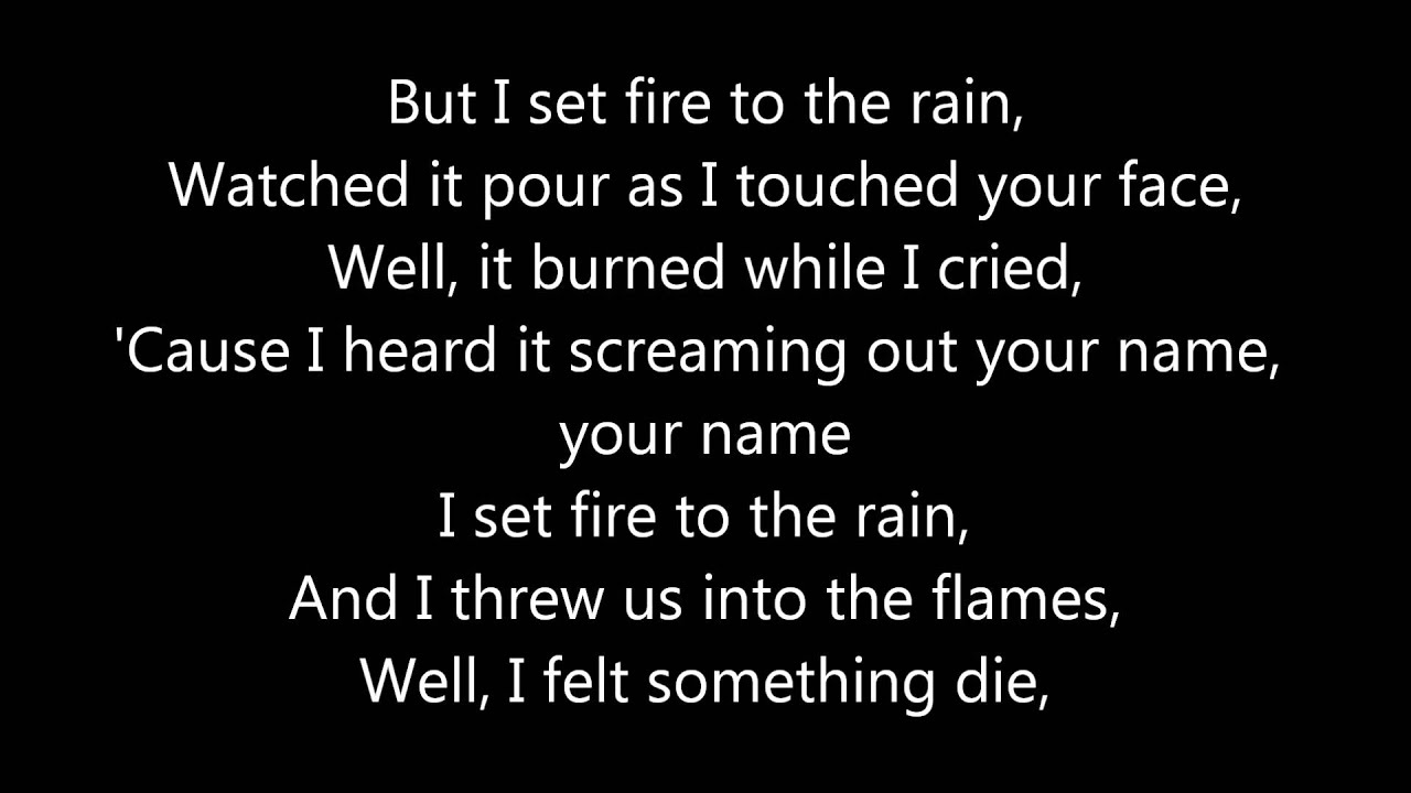 set fire to the rain magyarul