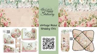 Vintage Rose Junk Journal Kit Flip Through Presentation | Printable Floral Ephemera