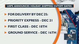 USPS announces holiday shiping cutoff dates