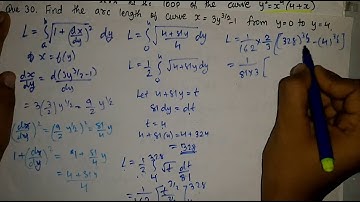 Schaum Series of Integral Calculas| Area & Arc length Ch:21 | Question:30 || Part-31