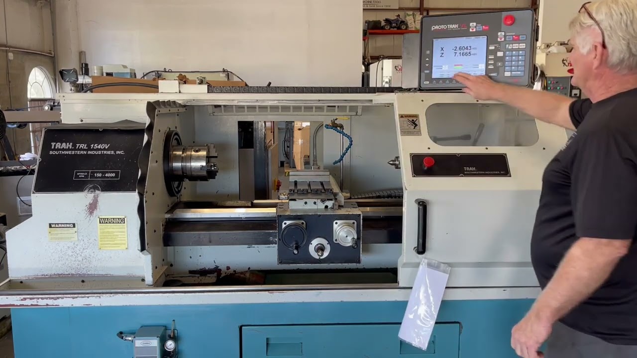 TRAK 1540V 2 Axis CNC Lathe PROTOTRAK SWI 2003' #GMT-3241 - YouTube