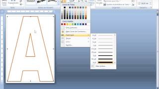 COMO FAZER MOLDE DE LETRA USANDO O WORD 2007