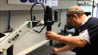 Drilling, countersinking and reaming with R-Tiger Electric Tapping arm