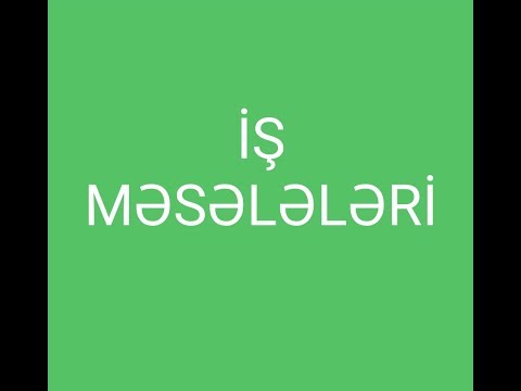 İş məsələləri