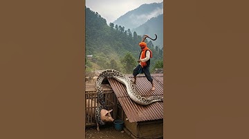 Farmer Fights GIANT PYTHON to Save His Pig! #FarmerVsSnake #GiantPython #SaveThePig #AnimalRescue