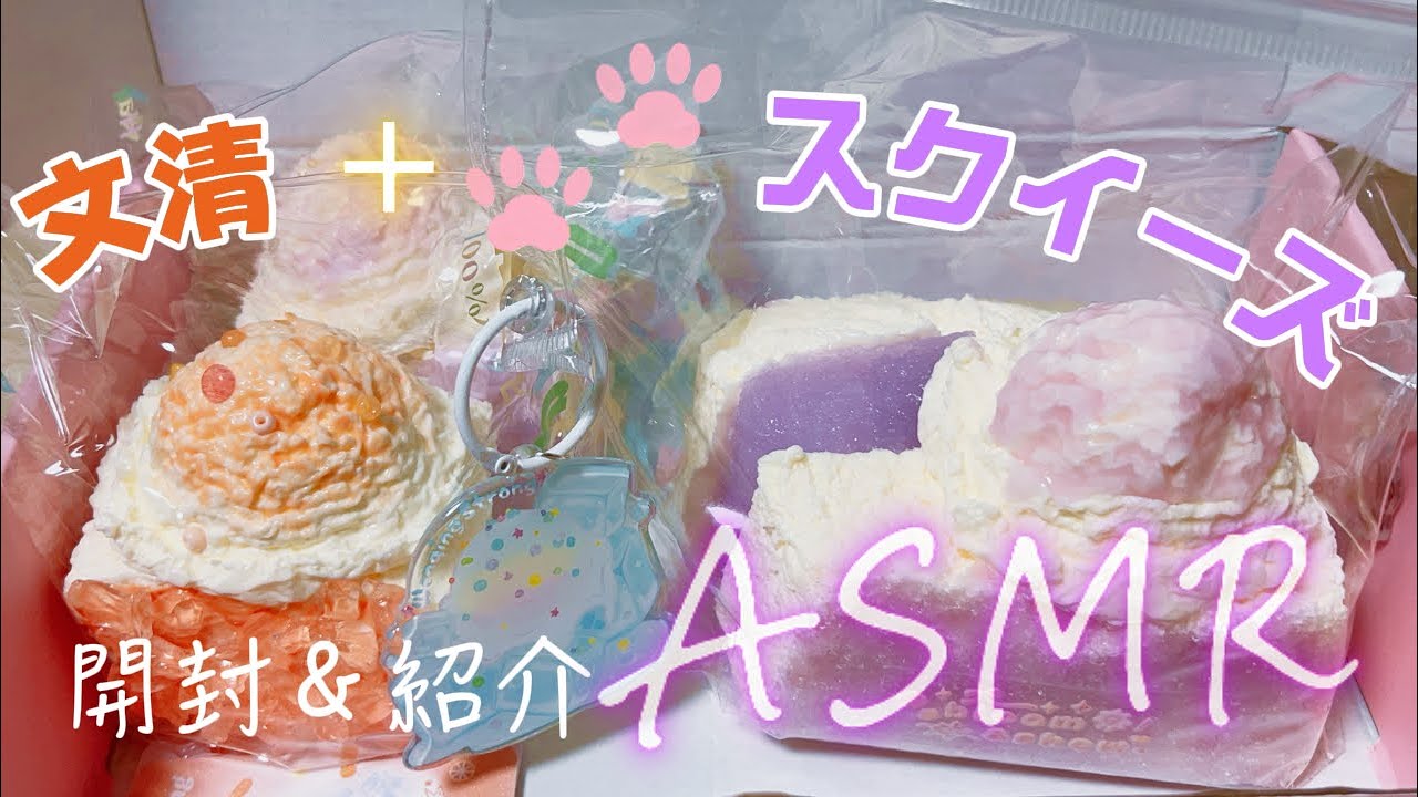 スクイーズ ASMR】💙文清さん+🐾紹介&開封 - YouTube