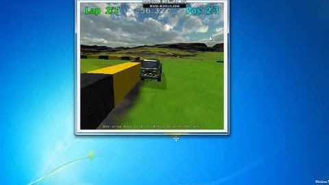 basic racing car in 3D rad