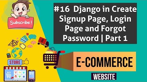 #16 Django Multi Vendor Ecommerce Project - Signup Page In Django | Django Form | Django Project