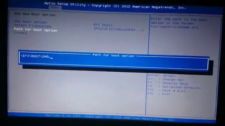 Adding UEFI boot menu entry by hand