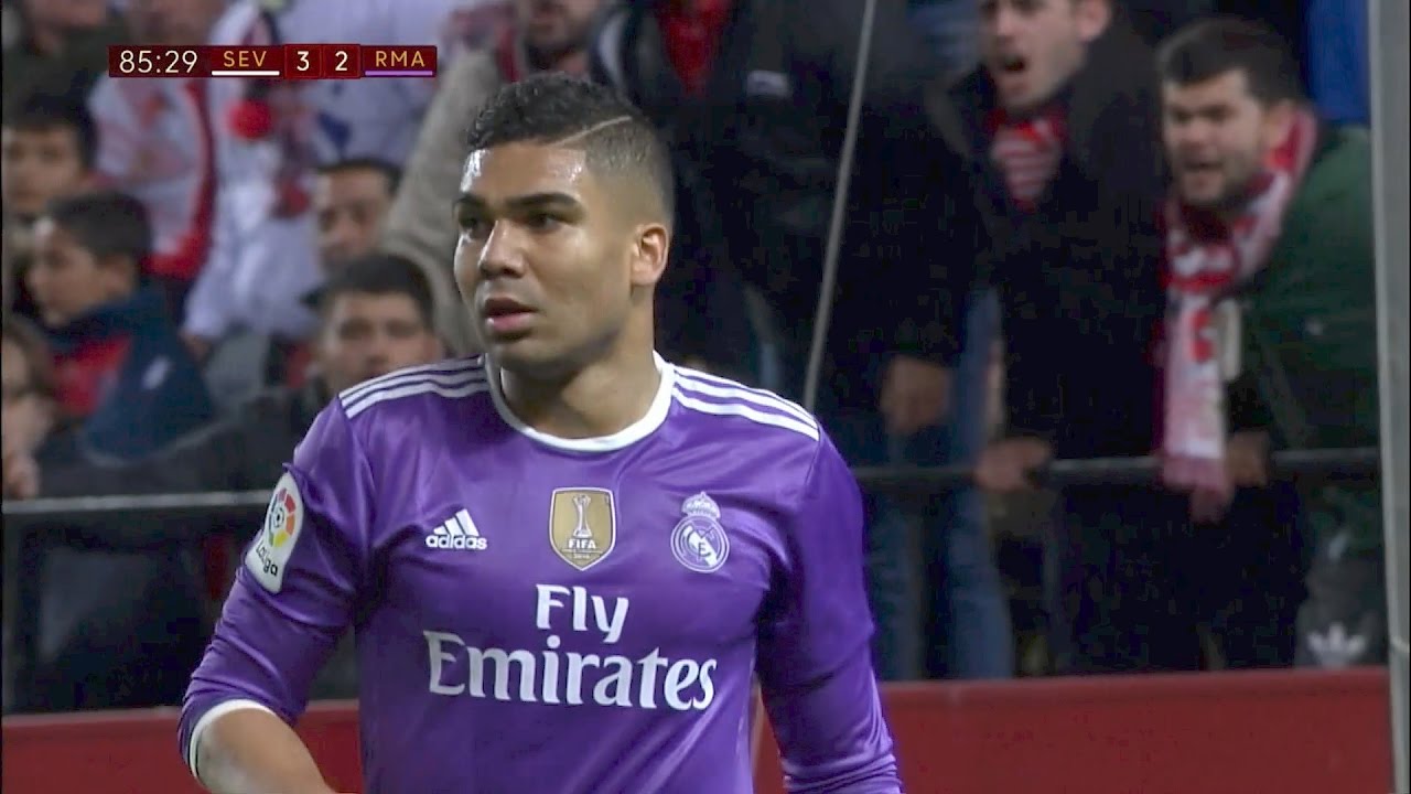 Casemiro vs Sevilla (Away) Copa Del Rey 1080p HD 12/01/17