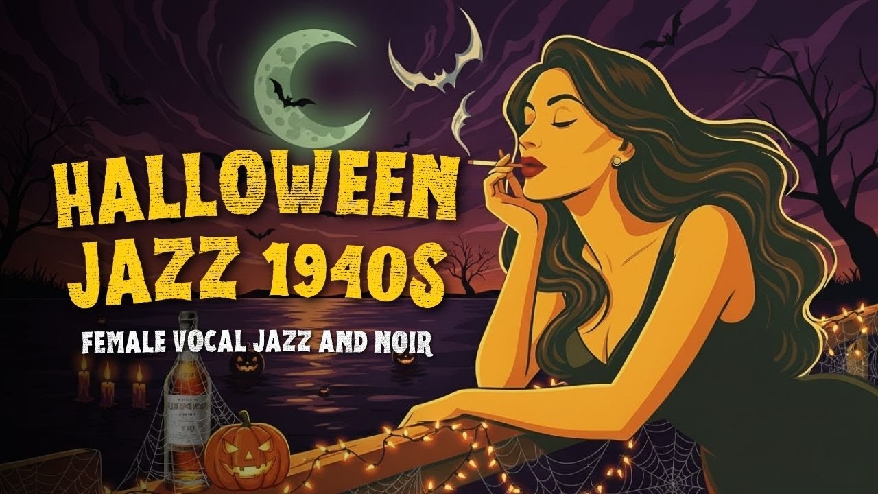 Sultry Halloween Jazz 1940s – Midnight Kiss Curse | Dark Female Vocal Jazz Noir for Haunted Romance