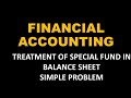 FINANCIAL ACCOUNTING | TREATMENT OF SPECIAL FUND | PROBLEM | BCOM FYUG CALICUT UNIVERSITY 2ND SEM