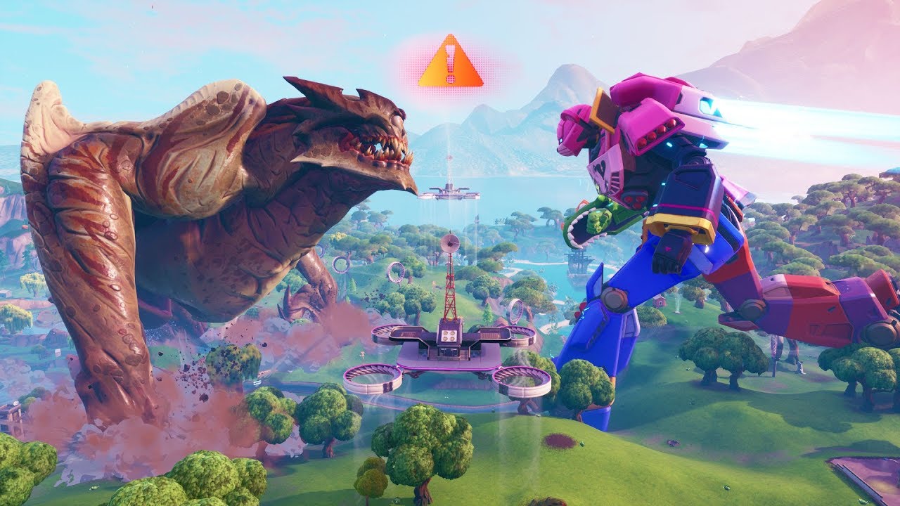 MONSTER vs ROBOT FIGHT in FORTNITE ! ( Full Fight ) YouTube