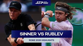 Jannik Sinner vs. Andrey Rublev Highlights | Rome 2026 Quarter-Final