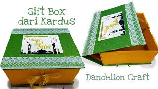 Tutorial Gift Box dari Kardus| DIY Gift Box untuk Hampers Lebaran| Cara Membuat Gift Box dari Kardus