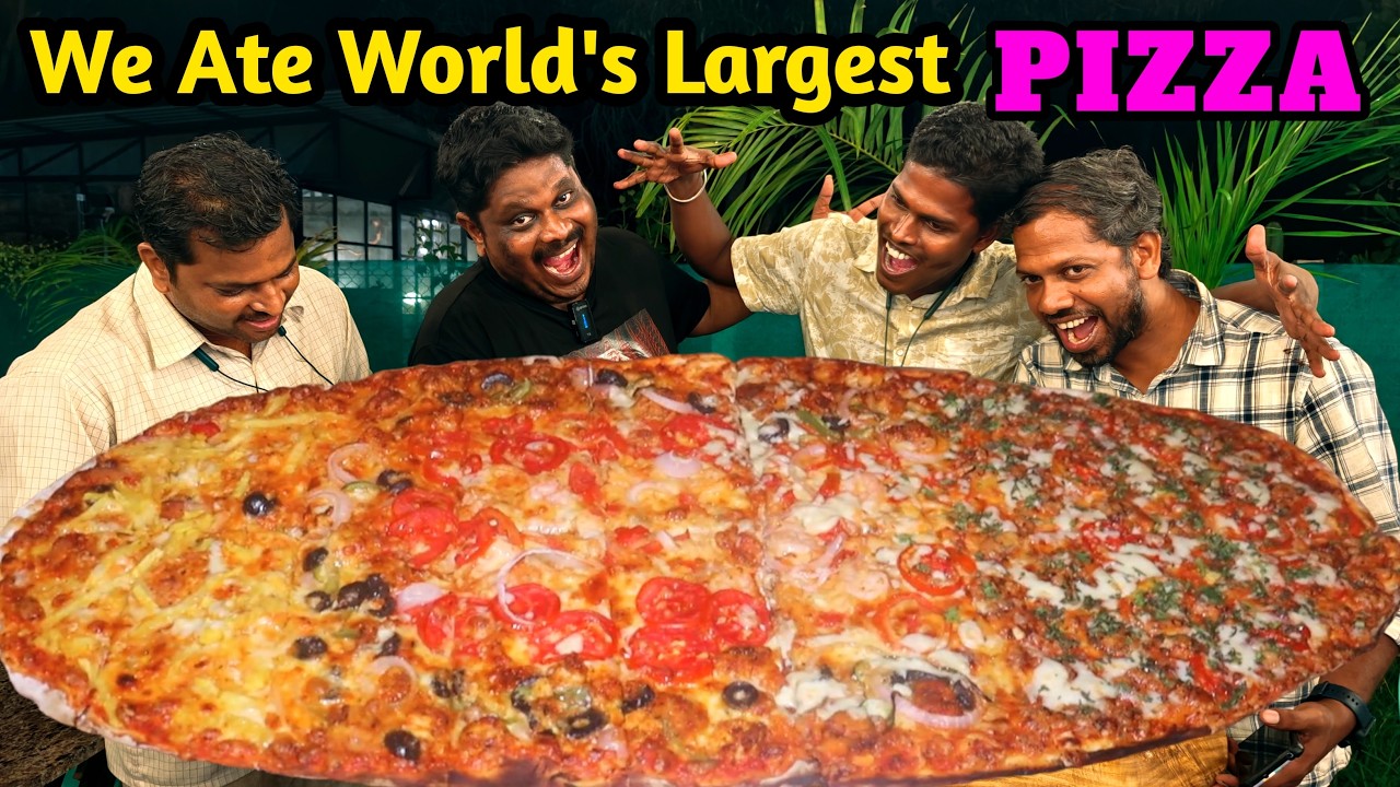 World's Biggest Pizza Eating | Aurovile Best Pizza | The Urban Cafe