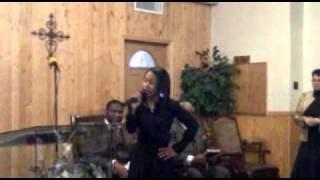 Evangelist Bridgette Wright preaching in Buffalo, NY