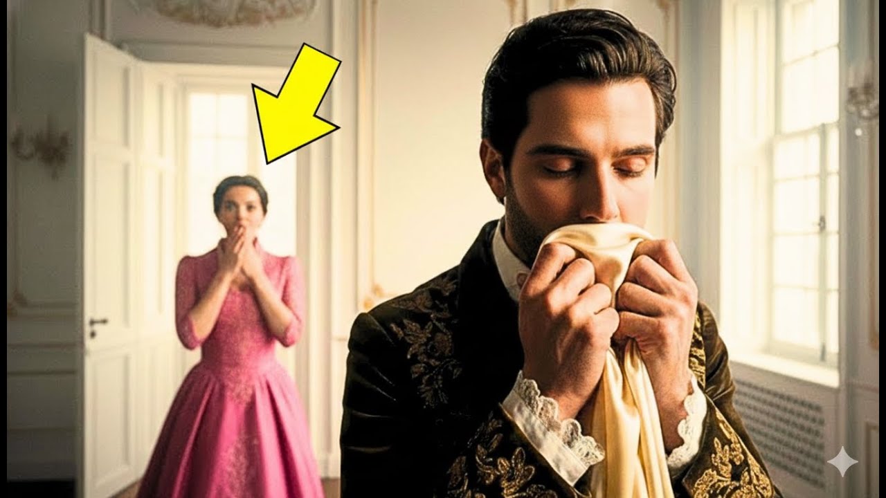 Sie kam wegen des Schals zurück… und fand den Herzog, wie er ihn an sein Gesicht drückte