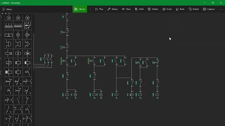 Forward and Reverse Star-Delta Control Using Simurelay.