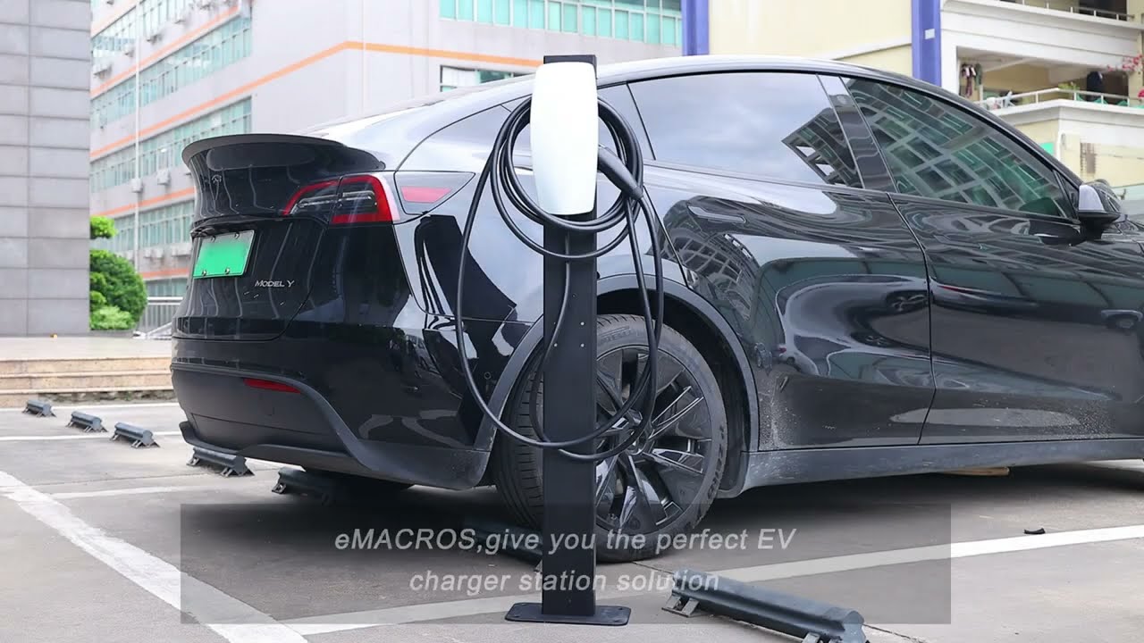 eMACROS  EV Charger Pedestal for Tesla Charging Station