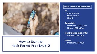 How to Use the Hach Pocket Pro+ Multi 2