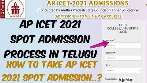 APICET 2021 Spot Admissions Process in Telugu//How to join in AP ICET 2021 Spot Admissions in Telugu