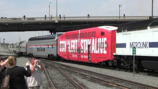 HD 1080p- Santa Fe #3751 East from Los Angeles to San Bernardino on 4/12/14.
