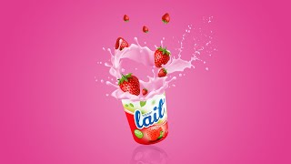 Yogurt  Advertising Poster Design - Photoshop Tutorial 2020