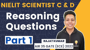 NIELIT Scientist C & D Previous Year | Reasoning | Part 1 | Rajat Kumar AIR 40 GATE (ECE) 2021