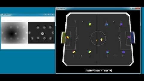 Potential Field Force Controlled Robot Footballer (Version 2)