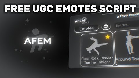 FREE UGC EMOTES/ANIMATIONS SCRIPT - ROBLOX Exploiting
