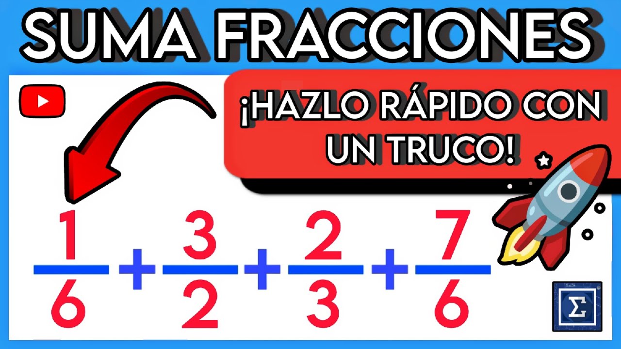 ▶️ TRUCO PARA SUMAR FRACCIONES RÁPIDO [EXPLICACIÓN SENCILLA] | MATEMÁTICAS PARA PRINCIPIANTES 🚀
