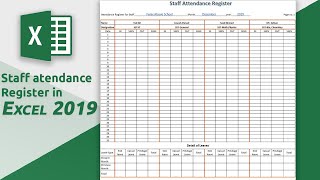 how to create staff attendance register | Sheet in ms excel 2019 screenshot 4