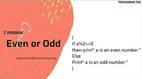 C Program - Find Even And Odd Number / Programming in C / Programming For Beginners
