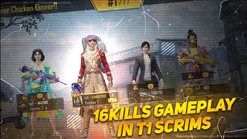 16 Finesh Gameplay In Semi T1 Scrims | BGMI Competitive Match | Zone Prediction, Rotation & Fights