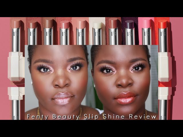 Fenty Slip Shine Sheer Shiny Lipstick Review + Swatches - The Beauty Look  Book