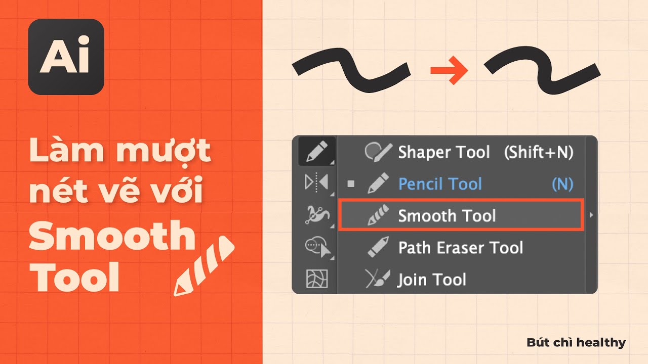 10 Adobe Illustrator Basic: Làm Mượt Nét Vẽ Với Smooth Tool I Learn The  Smooth Tool In Illustrator - Youtube