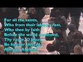 For All the Saints Who From Their Labours (Tune: Sine Nomine - 6vv) [with lyrics for congregations]