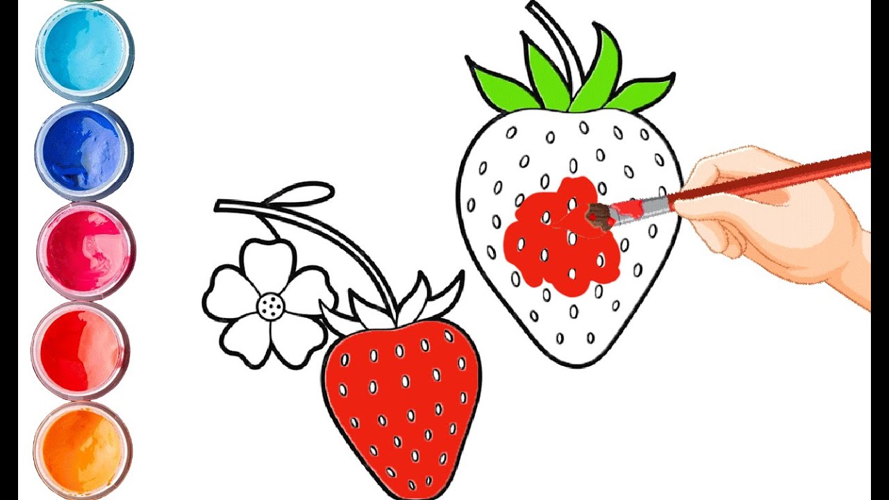 How to Draw and Color a Strawberry | Step-by-Step Coloring Tutorial ...