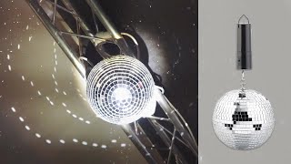 Boule disco rotative Ø 15 cm avec socle, 18 LED colorées et 2 effets  lumineux, Accessoires clubbing